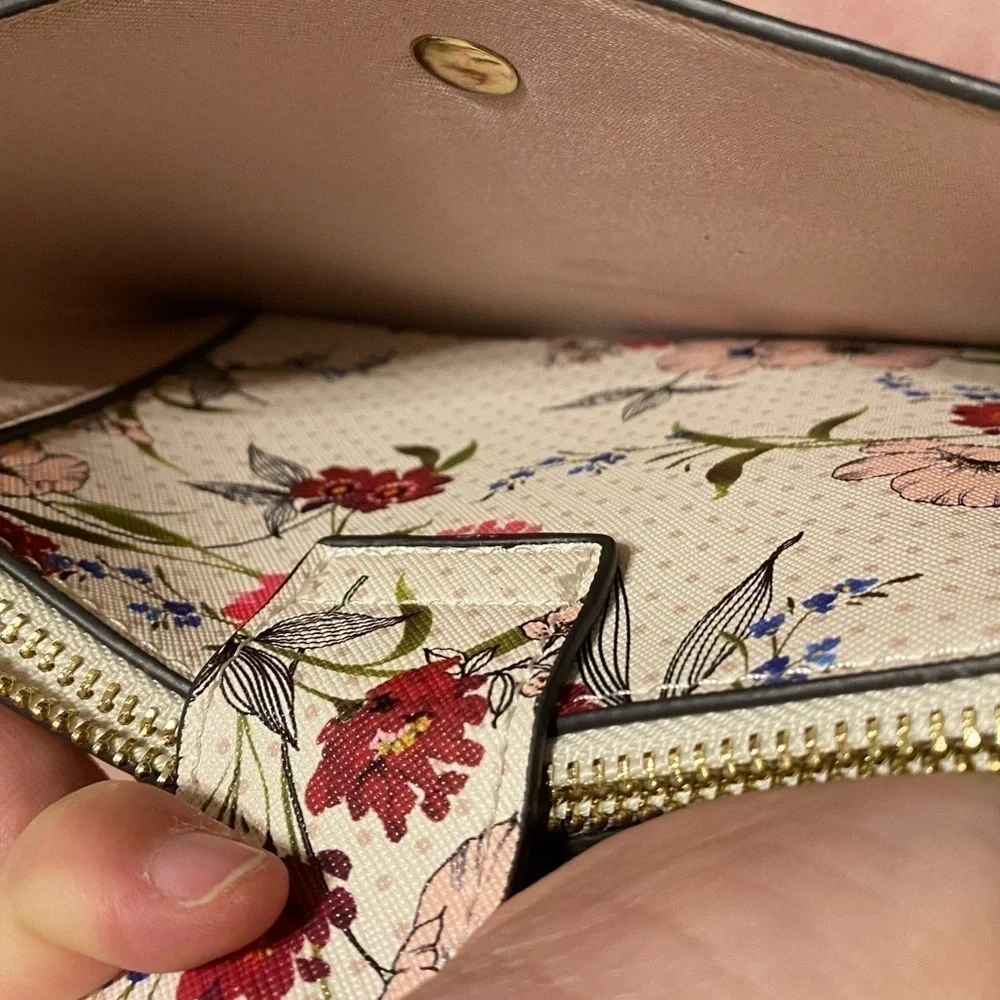 Nanette Lepore Mirabel Floral Printed Vegan Leather Spring Crossbody Bag